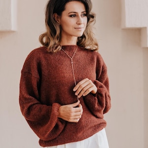 Alpaca Sweater Women Alpaca Pullover Sofr Sweater Alpaca Silk Pullover Rust Sweater Women Alpaca Wool Jacket Wedding Sweater